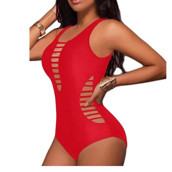 Swim | Sexy One Piece Swimsuits Plunge Deep V Size Xxlarge Nwt